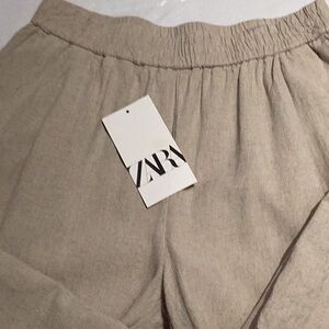 Zara Light Taupe linen pants.